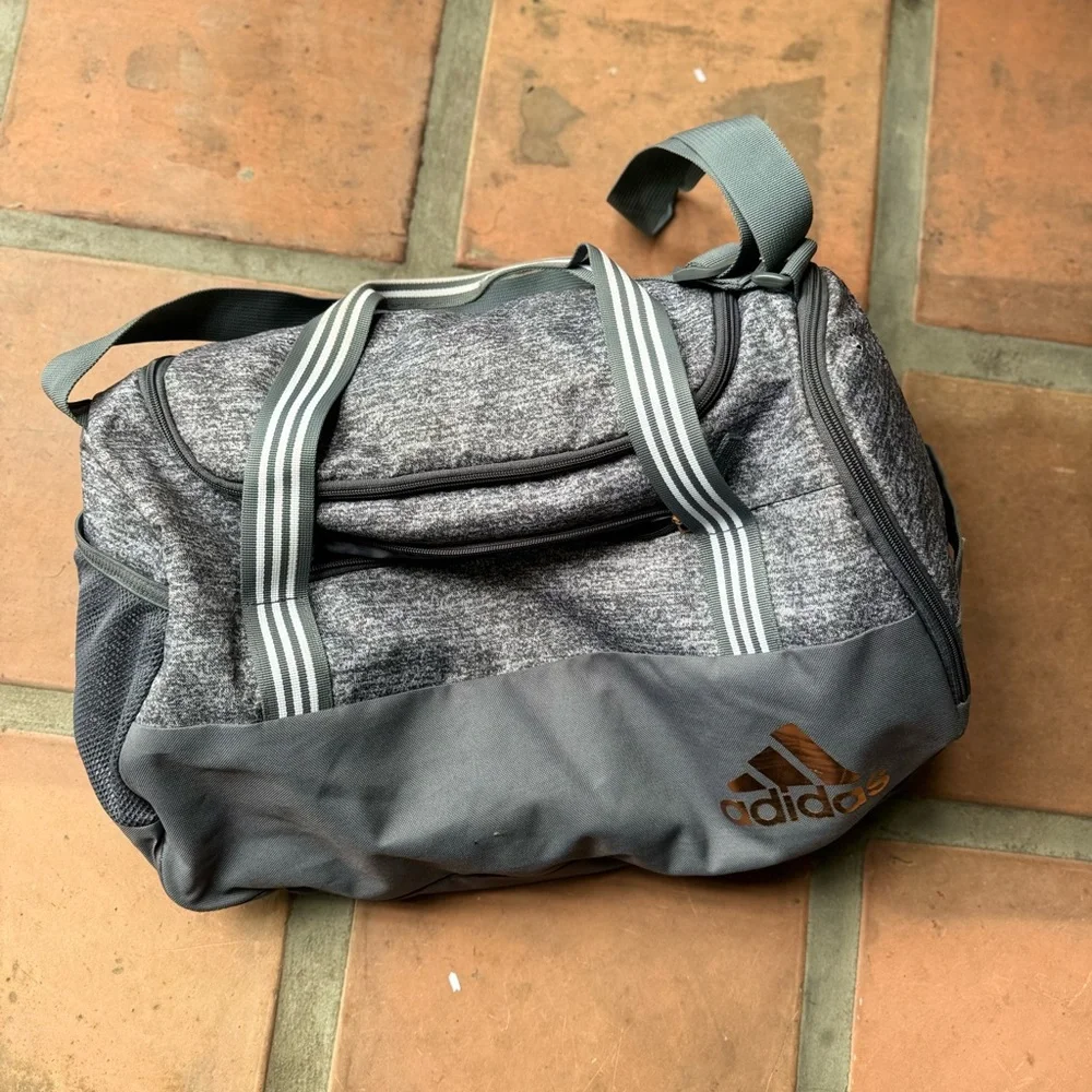 Adidas Two-Tone Gray Duffel Bag - Picture 1 of 7